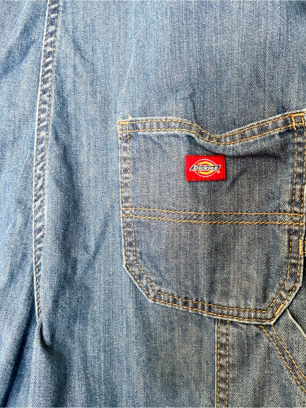 Dickies Carpenter Denim Bib Overalls - Size Small - Picture 5 of 5